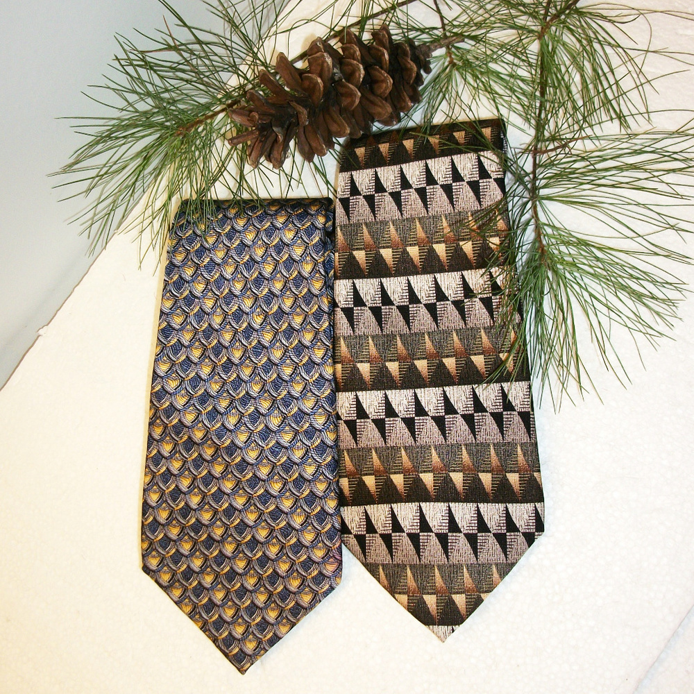 KEITH DANIELS Mens Ties Lot of 2 100% Silk